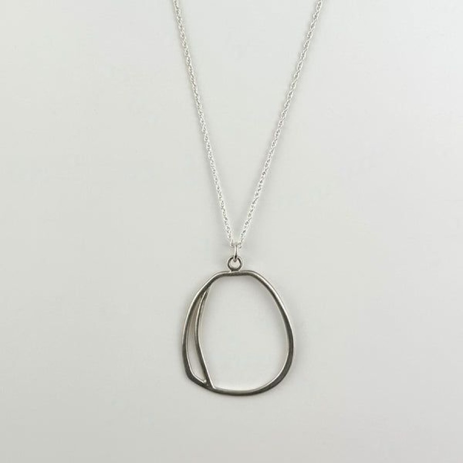 Jewelry Julia Britell | Crescent Necklace, Wide Bottom