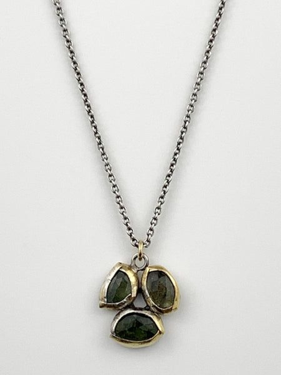 Jewelry Austin Titus Studio | #577 Triple Tourmaline Pendant Necklace