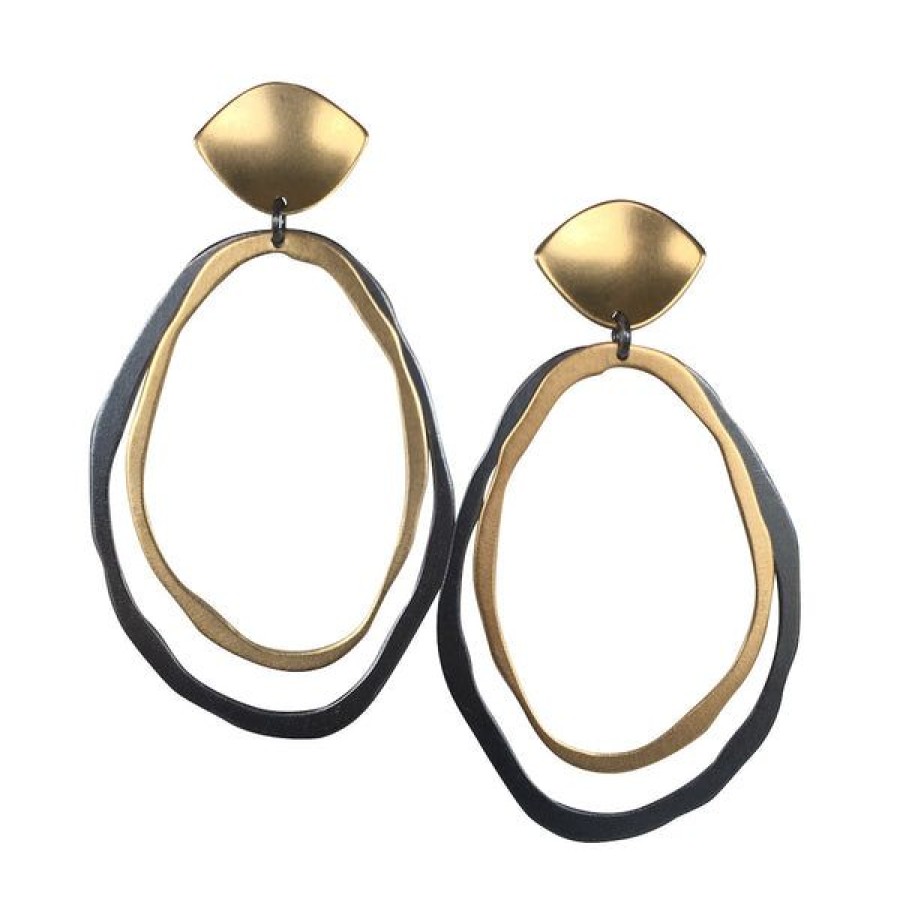 Jewelry Lisa Crowder | X Large Two Layer Post Earrings