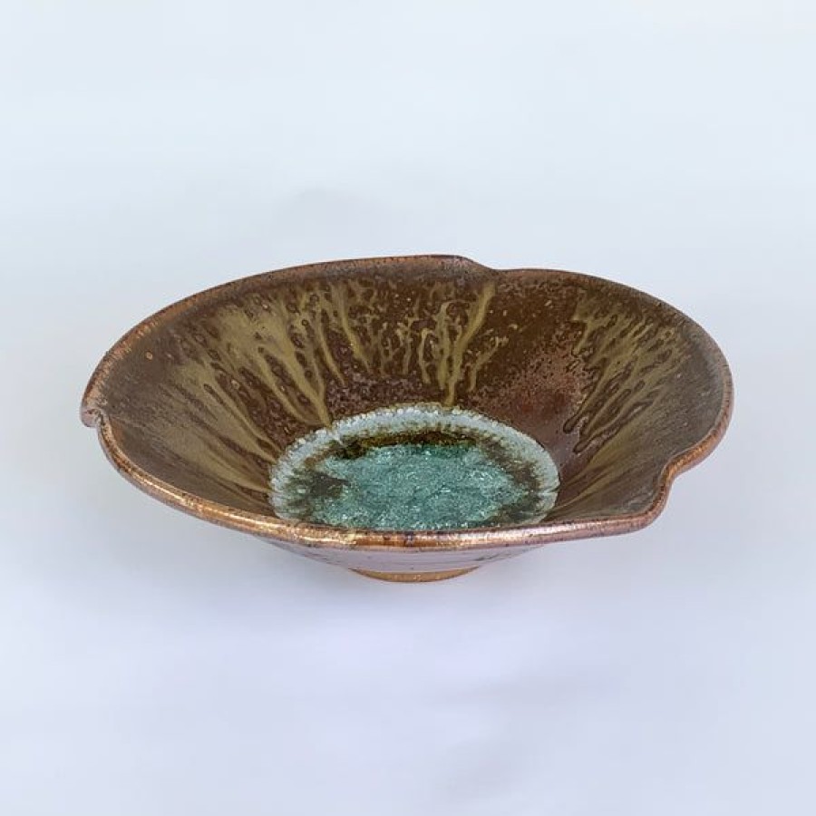 Pottery Kerry Brooks | Large Pinched Bowl With Glass