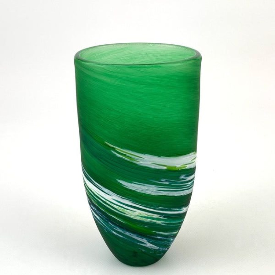 Fine Art Hoadley Gallery | Seaspray Tall Bowl, Green