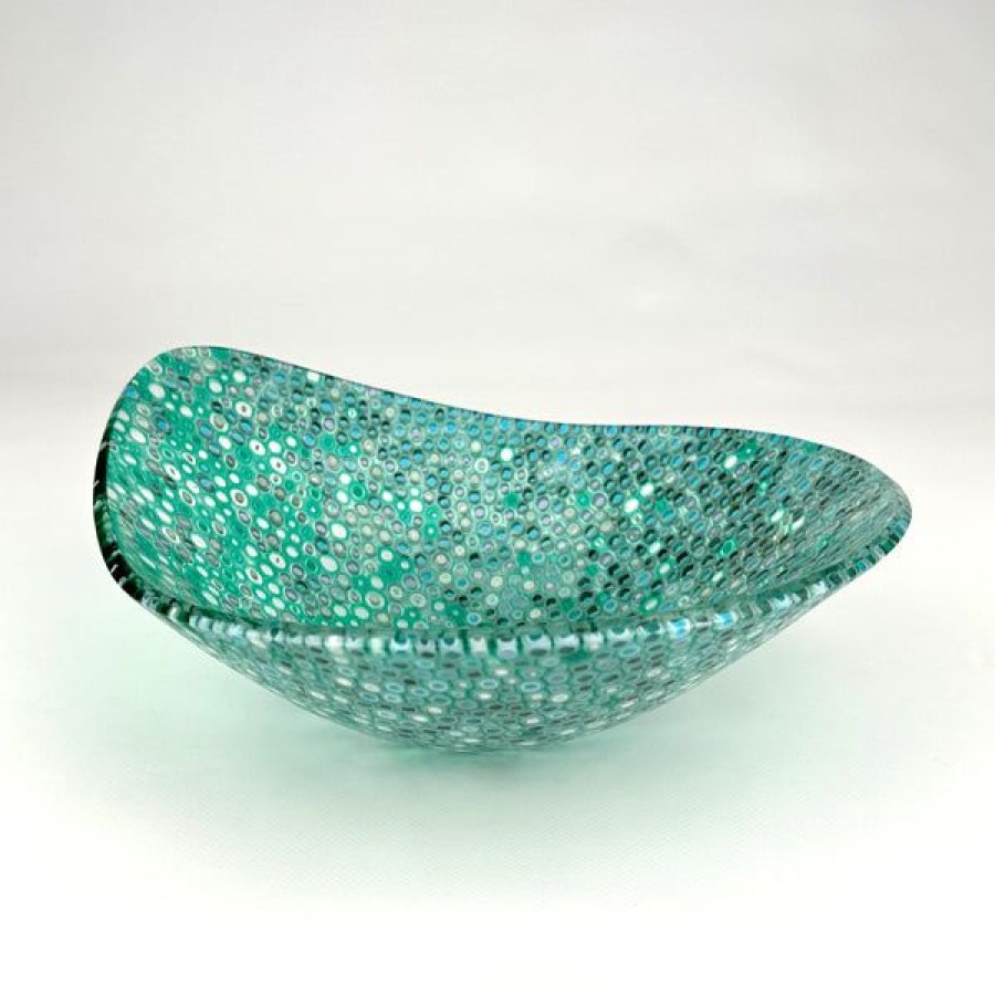 Fine Art Enszo Studios | Emerald, Lavender, And Sky Bowl