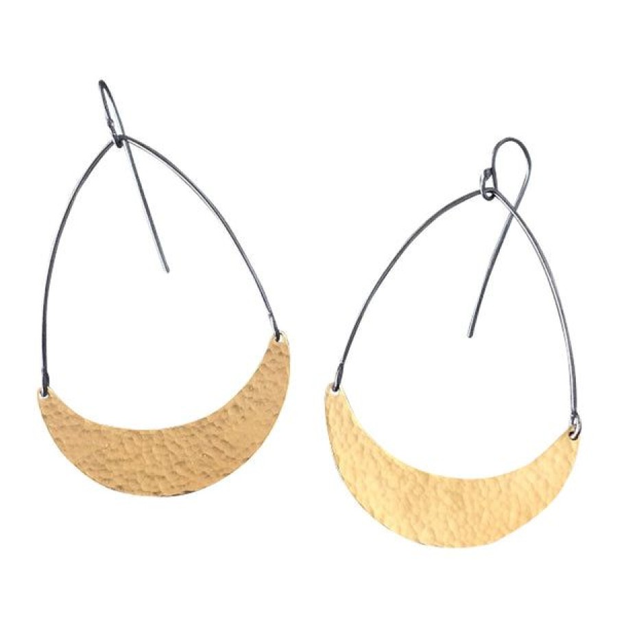 Jewelry Lisa Crowder | Small Hammered Arc Earrings,Vermeil