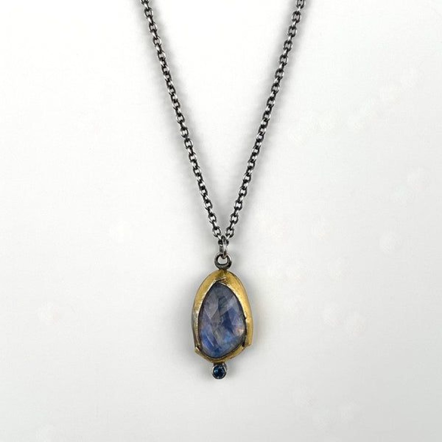 Jewelry Austin Titus Studio | Moonstone And Blue Zircon Pendant