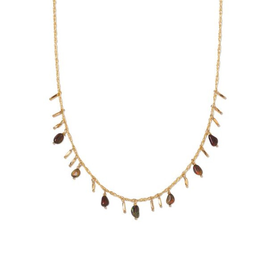 Jewelry Kate Winternitz | Black Opal Vermeil Necklace