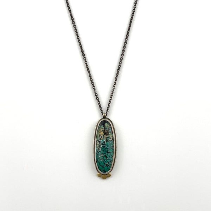 Jewelry Khalsa, Ananda | Oval Turquoise Necklace