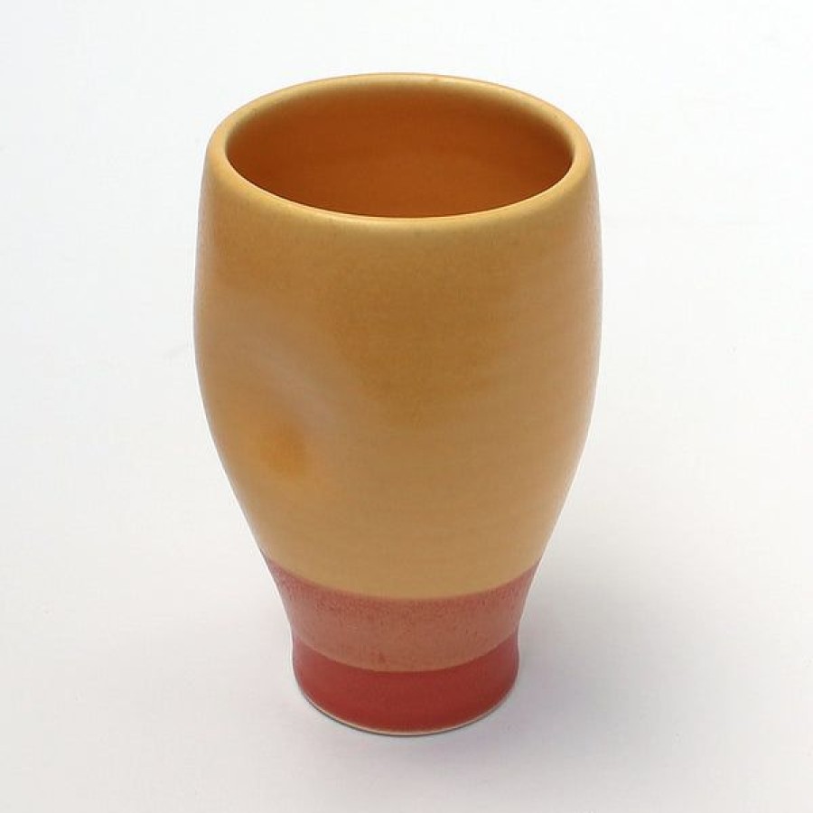 Pottery One Acre Ceramics | Thumb Cup, Yellow/Orange