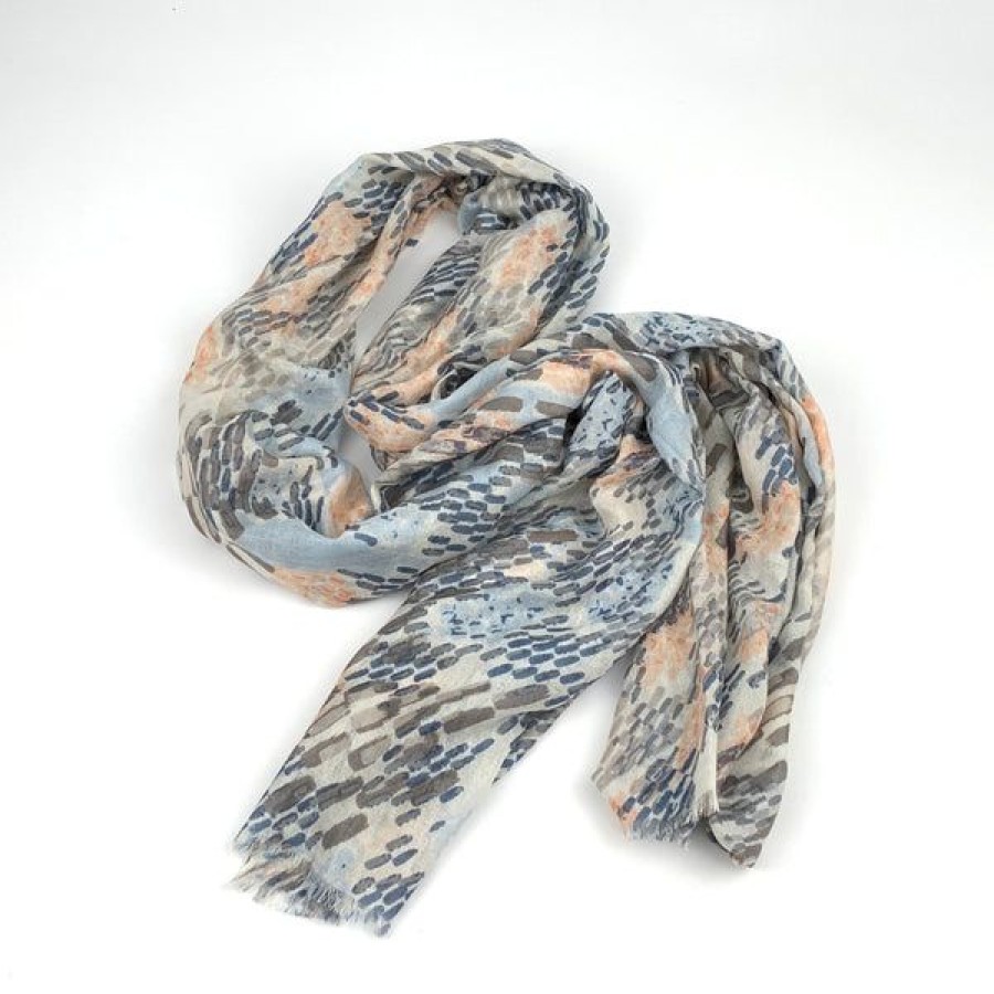 Accessories Kinross Cashmere | Prism Print Scarf - Sunrise Multi