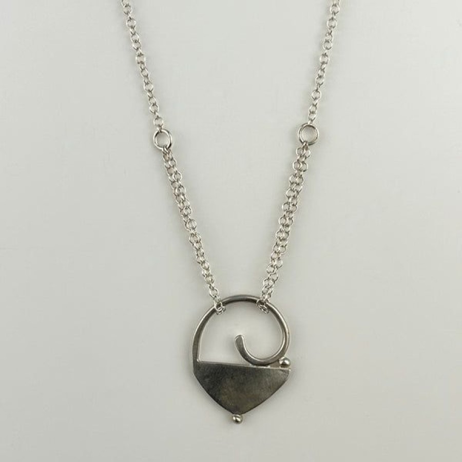 Jewelry Julia Britell | Half Moon With Spiral Necklace