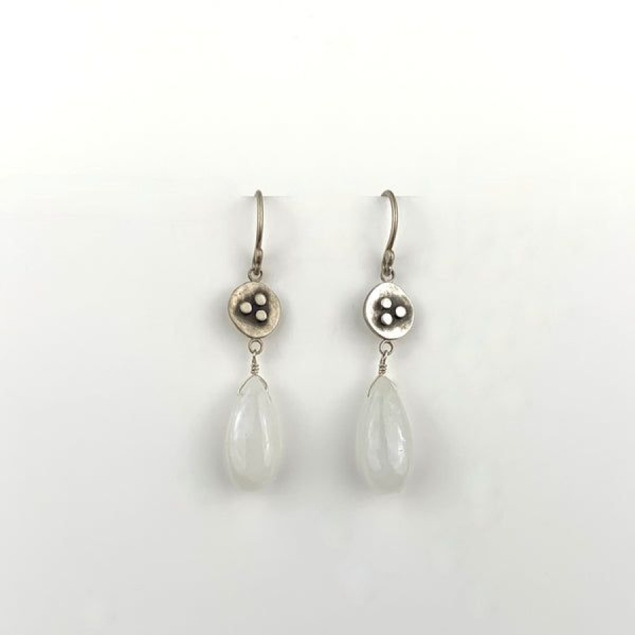 Jewelry Khalsa, Ananda | Small Bud, Moonstone Earrings