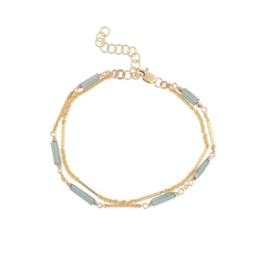 Jewelry Kate Winternitz | Blue Tourmaline Double Strand Bracelet