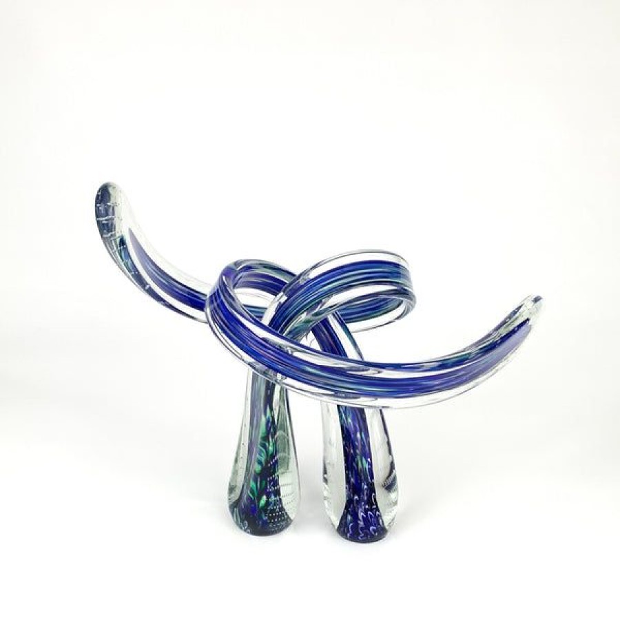 Fine Art Infinity Art Glass | Small Blue Painters Embrace