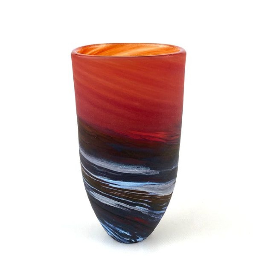 Fine Art Hoadley Gallery | Seaspray Tall Bowl, Red