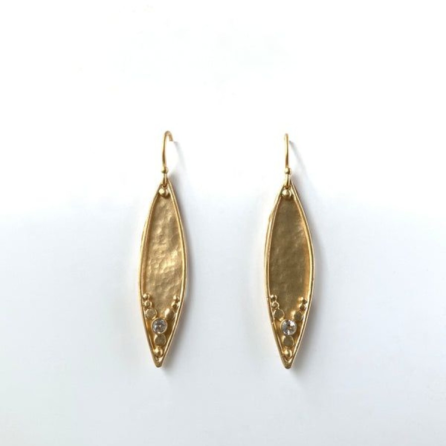 Jewelry Austin Titus Studio | #558 Elonglated Oval Earrings, White Tpz