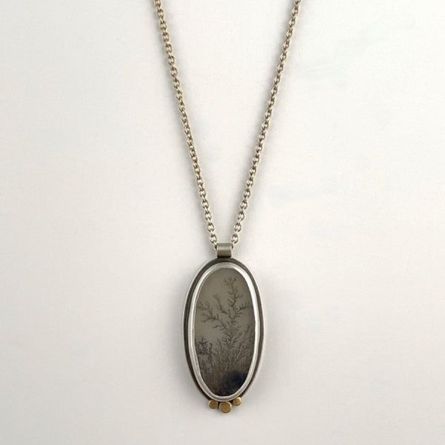 Jewelry Khalsa, Ananda | Oval Dendritic Agate Necklace