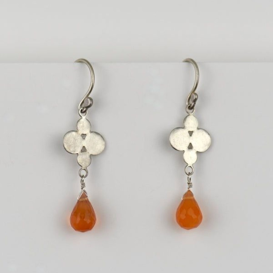 Jewelry Khalsa, Ananda | Charm Drop Earrings, Carnelian