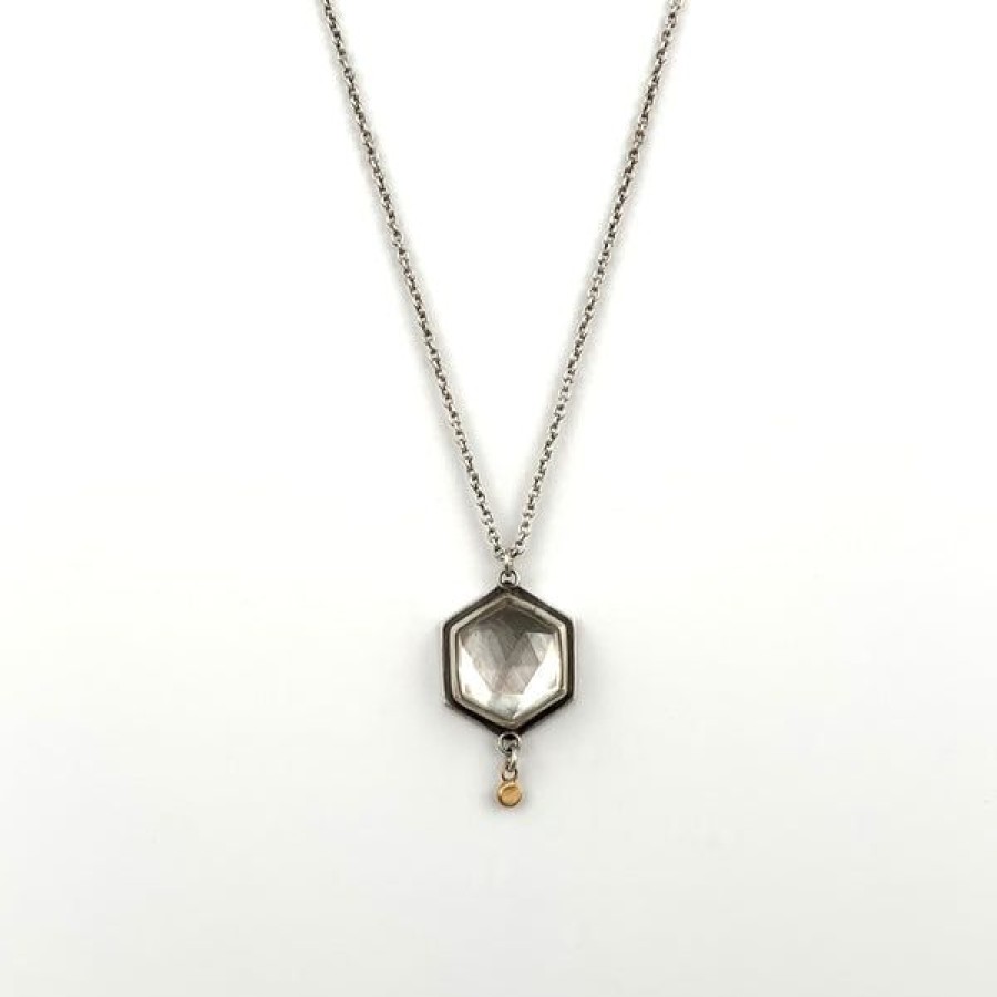 Jewelry Khalsa, Ananda | Hexagon White Topaz Necklace