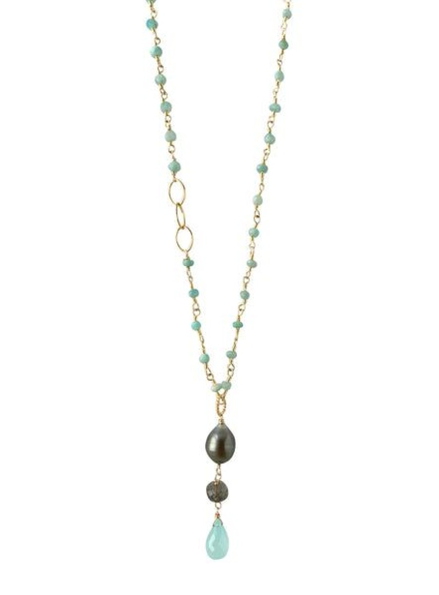 Jewelry Hoadley Gallery | Tahitian Pearl And Stone Necklace