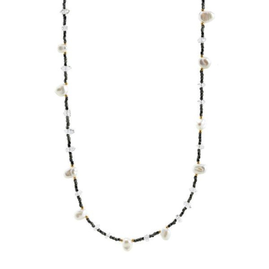 Jewelry Hoadley Gallery | Pearl And Herkimer Diamond Necklace